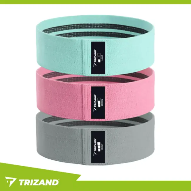 Trizand 3-delige stoffen weerstandsbandenset met antislip en verschillende weerstandsniveaus