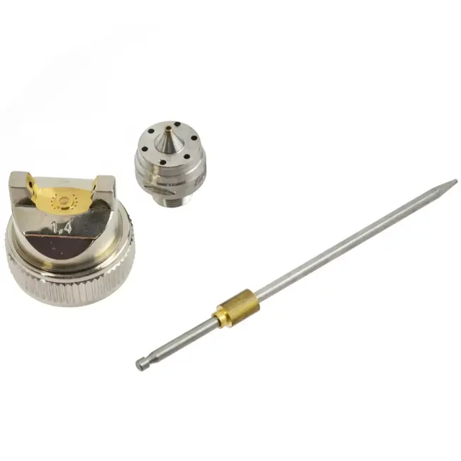 GEKO Complete vervangingsset voor spuitpistolen met 1,4 mm spuitmond, naald en luchtkap