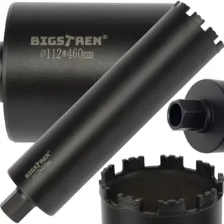 Bigstren Diamantkernboor 112 x 460 mm met 9 segmenten voor hard materiaal