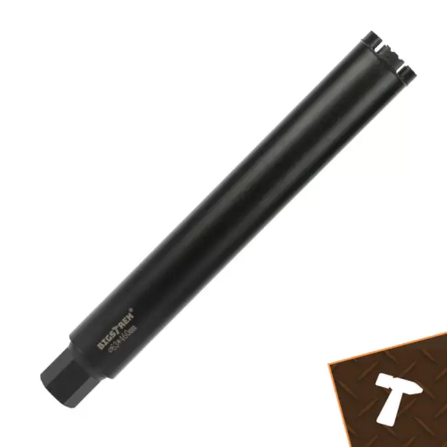 Bigstren Diamantkernboor 63 x 450 mm met 6 segmenten voor hard materiaal