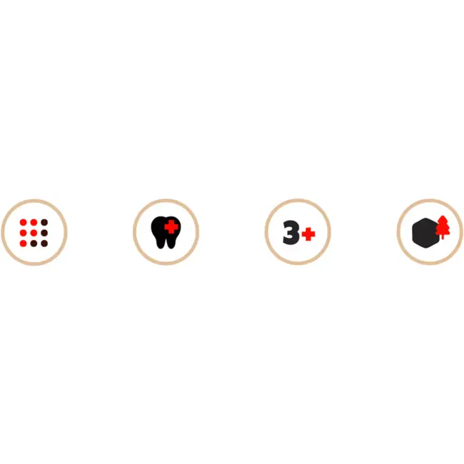 Kruzzel Educatieve tandartsset 24 delig met dokterstas en houten accessoires voor kinderen