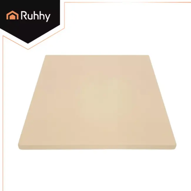 Ruhhy Cordieriet pizzasteen 38 x 36 cm met bamboe schep voor pizza