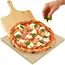 Ruhhy Cordieriet pizzasteen 38 x 36 cm met bamboe schep voor pizza