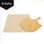 Ruhhy Cordieriet pizzasteen 38 x 36 cm met bamboe schep voor pizza