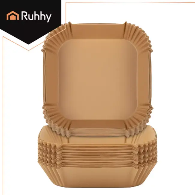 Ruhhy Airfryer papieren inserts 100 stuks 16 x 16 cm