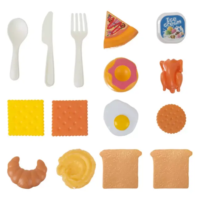 Ruhhy 26 delige keukenaccessoireset met mixer, broodrooster, magnetron en speelgoedeten