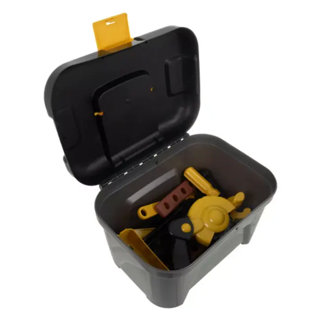 Ruhhy Speelgoedwerkbank 3-in-1 met 59 delige gereedschapsset, trolley en kruiwagenfunctie