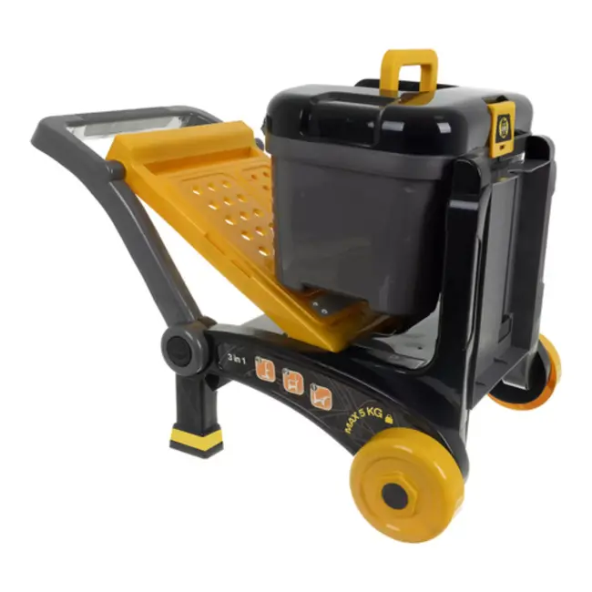 Ruhhy Speelgoedwerkbank 3-in-1 met 59 delige gereedschapsset, trolley en kruiwagenfunctie