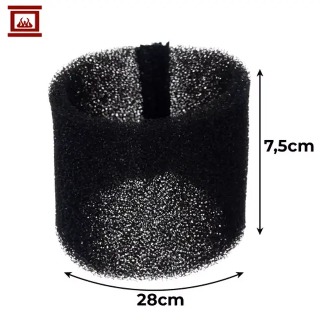 Kaminer Herbruikbaar sponsfilter 28 x 7,5 cm voor Kaminer 20 liter was- en industrieel stofzuiger