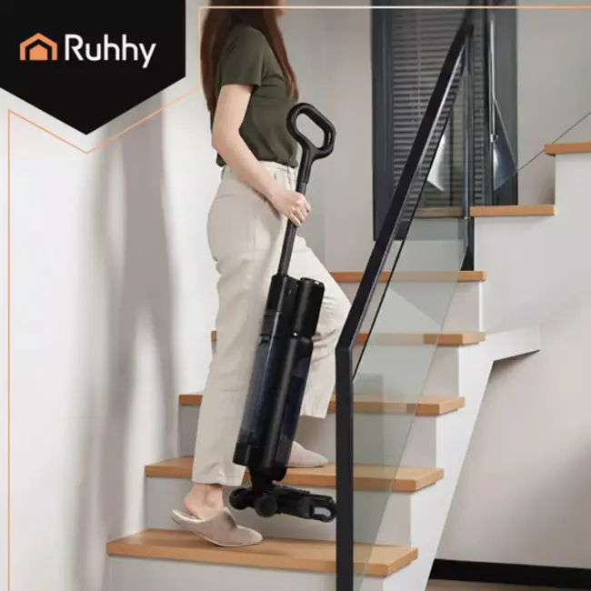 Ruhhy Draadloze 2-in-1 was-stofzuiger 200W met 16 kPa kracht en zelfreinigingsfunctie