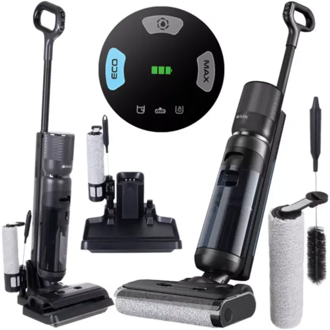 Ruhhy Draadloze 2-in-1 was-stofzuiger 200W met 16 kPa kracht en zelfreinigingsfunctie