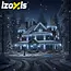 Izoxis Buiten kerstverlichting 500 LED koud wit 22,5 m met 8 standen voor gevel en tuin