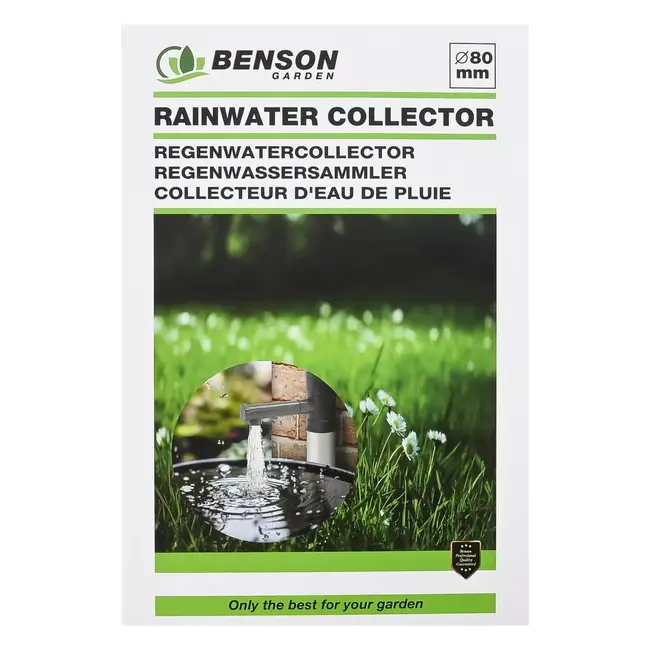 Benson Regenpijpaftapper 80 mm voor eenvoudige aansluiting op regenton en wateropvang