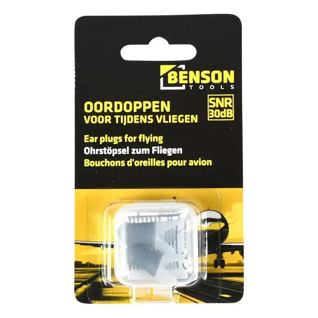 Benson Vliegtuig oordoppen met 30 dB demping voor comfortabel vliegen