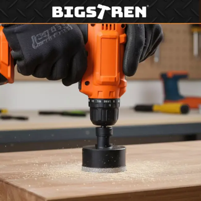 Bigstren 6-delige diamantgatenzaag set met M14 aansluiting en adapter voor steen en keramiek