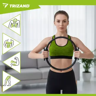 Trizand Pilatesring 38 cm met ergonomische grip voor training en revalidatie