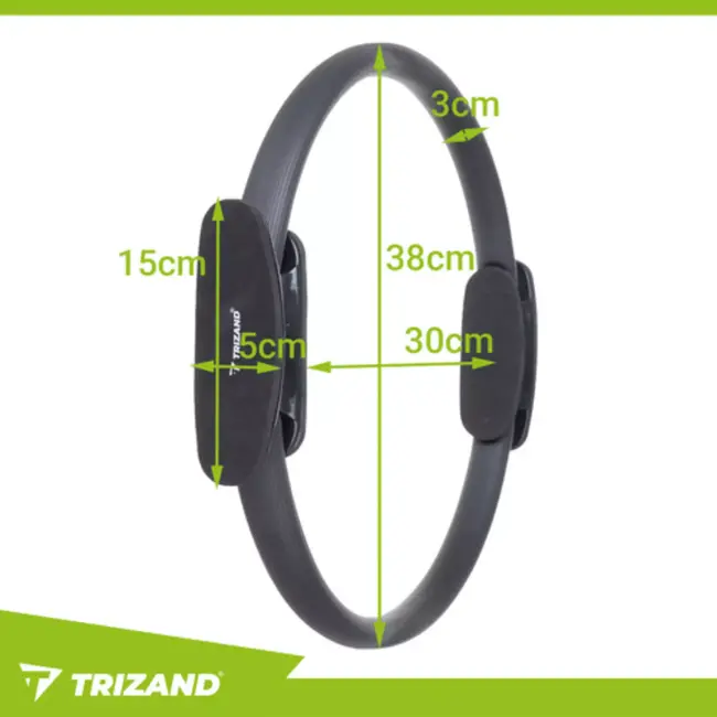 Trizand Pilatesring 38 cm met ergonomische grip voor training en revalidatie