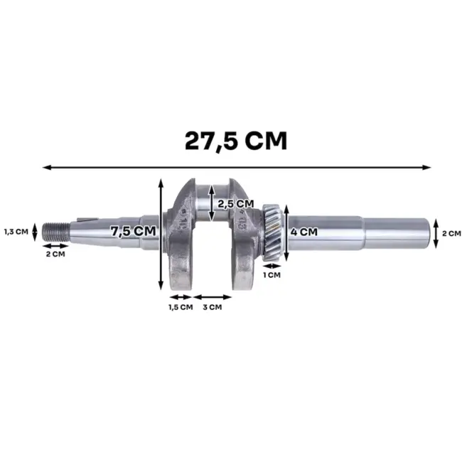 GEKO Duurzame krukas voor G84000/G84001 benzinefrees voor soepele motorwerking