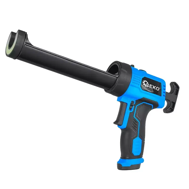 GEKO Batterijgevoede kitspuit 6 volt met ledlicht en constante doseersnelheid voor strak kitwerk
