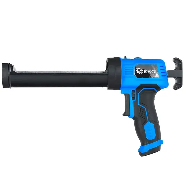 GEKO Batterijgevoede kitspuit 6 volt met ledlicht en constante doseersnelheid voor strak kitwerk