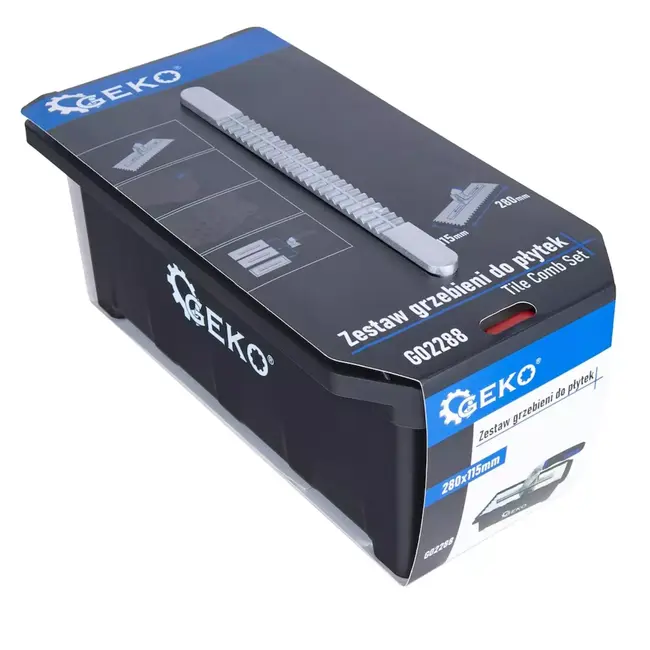 GEKO Complete lijmkamset 280 x 115 mm met snelwisselhandgreep en zes roestvaststalen kammen