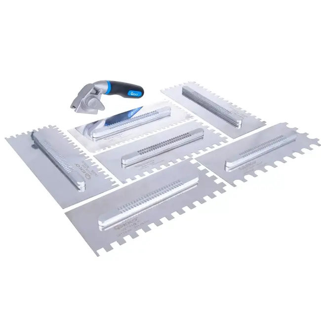 GEKO Complete lijmkamset 280 x 115 mm met snelwisselhandgreep en zes roestvaststalen kammen