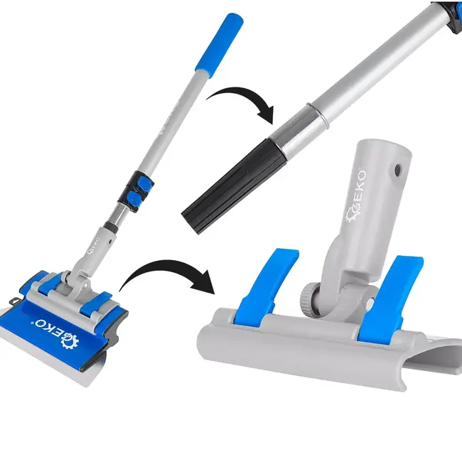 GEKO Complete 9 delige afwerkmessenset met afwerkroller, telescoopsteel, verstelbare adapter en duurzame transportkoffer