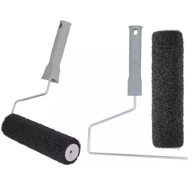 GEKO Complete 9 delige afwerkmessenset met afwerkroller, telescoopsteel, verstelbare adapter en duurzame transportkoffer