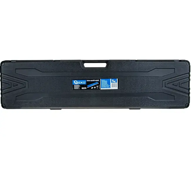 GEKO Complete 9 delige afwerkmessenset met afwerkroller, telescoopsteel, verstelbare adapter en duurzame transportkoffer