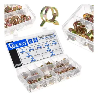 GEKO 135-delige veerslangklemset 8–18 mm voor voertuigen, machines en werkplaatsen