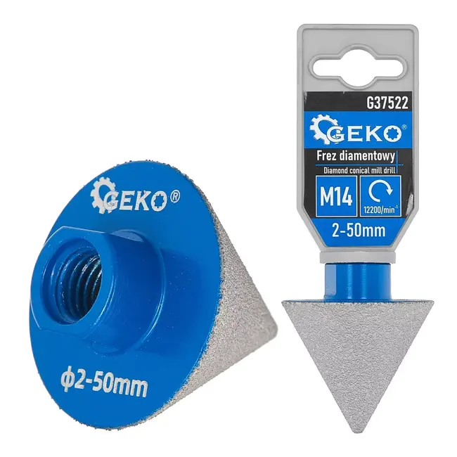 GEKO M14 diamant conische frees 2–50 mm voor harde materialen
