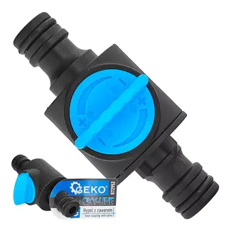 GEKO Sky-Line 2-weg tuinslangkoppeling met geïntegreerd ventiel voor snelle waterregeling