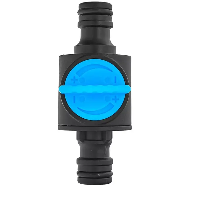 GEKO Sky-Line 2-weg tuinslangkoppeling met geïntegreerd ventiel voor snelle waterregeling