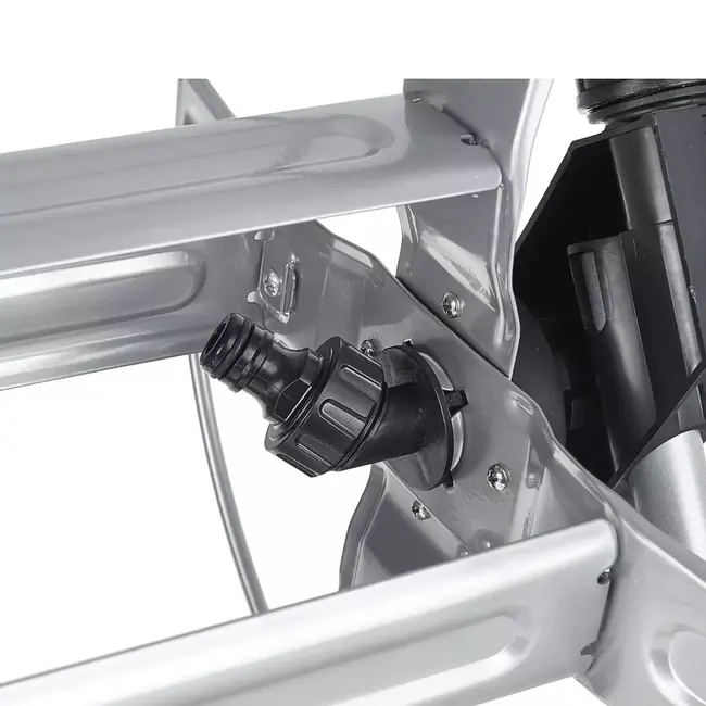 GEKO Sky-Line metalen tuinslangwagen voor 1/2" slangen tot 60 m met wielen en slinger