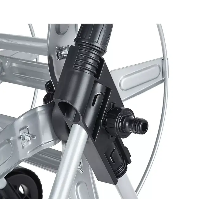 GEKO Sky-Line metalen tuinslangwagen voor 1/2" slangen tot 60 m met wielen en slinger