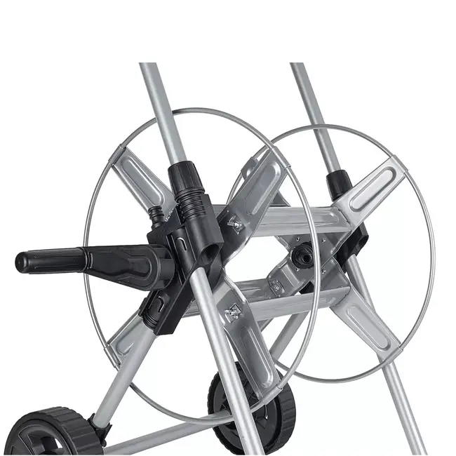 GEKO Sky-Line metalen tuinslangwagen voor 1/2" slangen tot 60 m met wielen en slinger