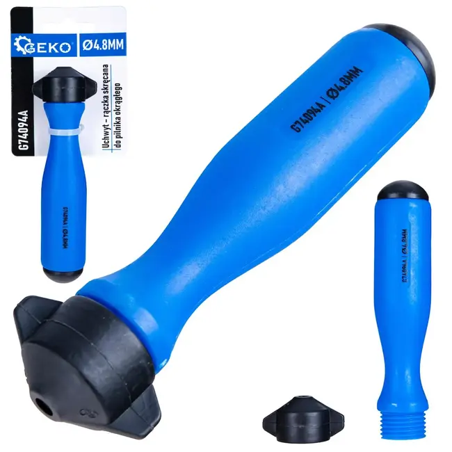 GEKO Ergonomisch 4,8 mm vijlhandvat met schroefklem voor precies kettingzaag slijpen