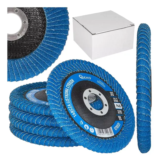 GEKO Professionele zirkonium lamellenschijf 125 mm P40 voor lasnaden en randen - 5 stuks
