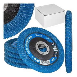 GEKO Professionele zirkonium lamellenschijf 125 mm P80 voor fijne las- en randafwerking - 5 stuks