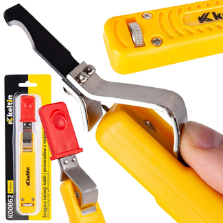 Keltin Professionele kabelstripper met haakmes en dubbelzijdig blad voor isolatie 8–28 mm
