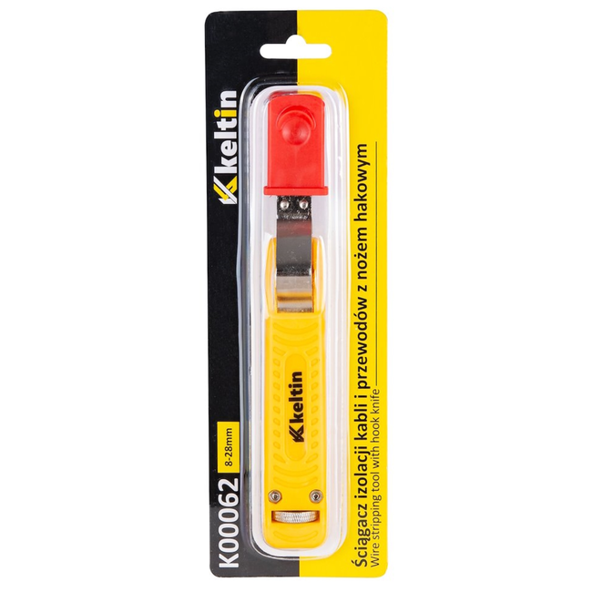 Keltin Professionele kabelstripper met haakmes en dubbelzijdig blad voor isolatie 8–28 mm