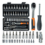 Bigstren Praktische 46-delige doppenset met 72T ratel, doppen en bits in stevige opbergkoffer