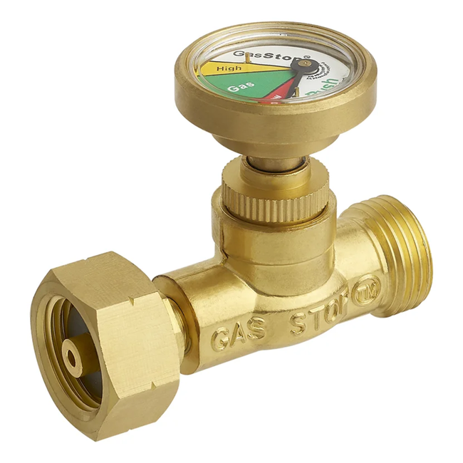 GasStop automatische noodstopklep met lektester en gasniveau-indicator - 6 stuks in display box