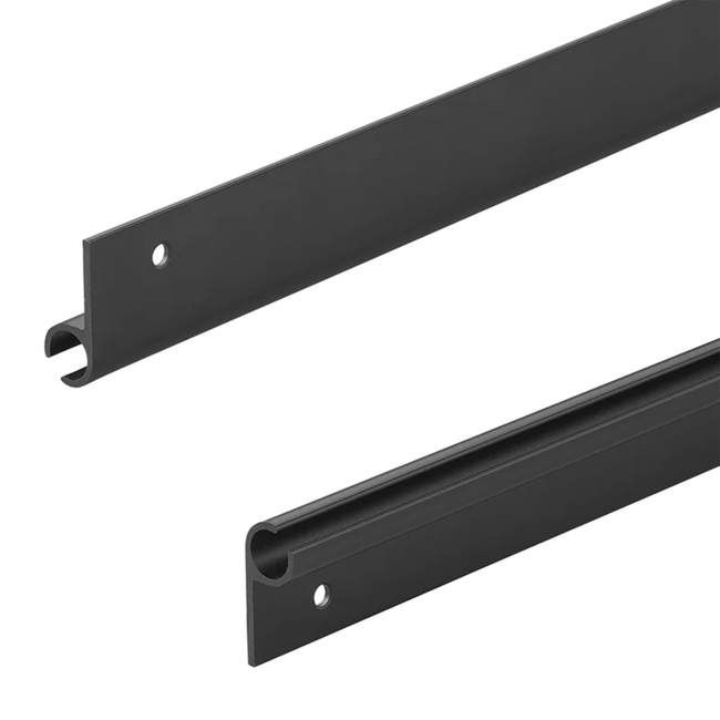 ProPlus Zwart geanodiseerde tentrail 100 cm met 45° profiel voor luifels en voortenten