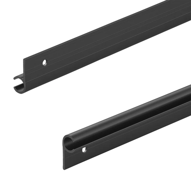 ProPlus Zwart geanodiseerde tentrail 100 cm met 90° profiel voor luifels en tenten