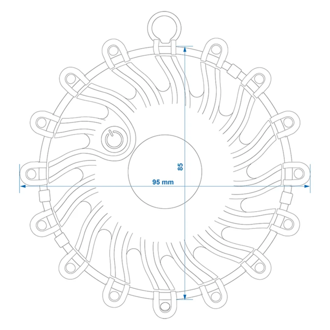 ProPlus Compacte oranje waarschuwingsdisk met 16 LED’s, magneetbevestiging en 360° veiligheidsbereik
