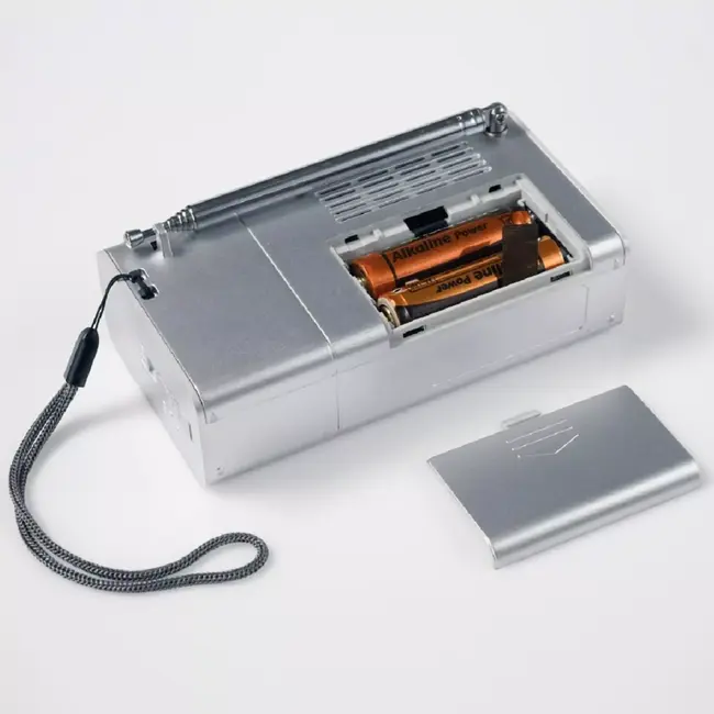 TIROSS Betrouwbare draagbare FM AM noodradio op batterijen met antenne voor crisis en stroomuitval