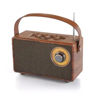 TIROSS Retro noodradio met accu FM Bluetooth USB en TF ingang ideaal voor noodpakketten en evacuatie