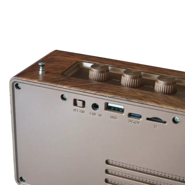 TIROSS Retro noodradio met accu FM Bluetooth USB en TF ingang ideaal voor noodpakketten en evacuatie