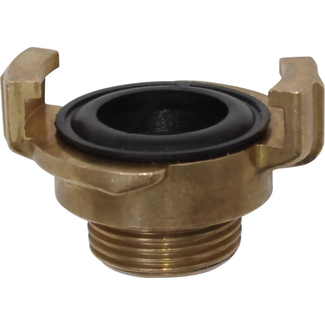 Hendrik Jan Messing snelkoppeling met bajonetsluiting en rubberafdichting, buitendraad 32 mm voor kraan en slang